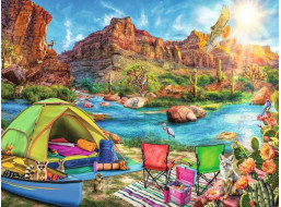 RAVENSBURGER Puzzle Táboření v kaňonu 1500 dílků