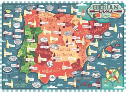RAVENSBURGER Puzzle Vinné oblasti Iberie 1000 dílků