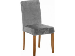 Potah na jídelní židli SMART PROTECT Velvet - šedý