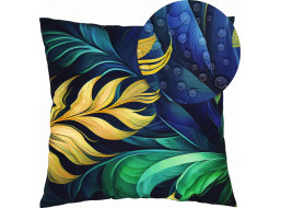 Voděodolný povlak na polštář BOTANIC Blue Gold 45x45 cm
