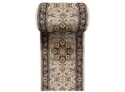 Běhoun NOBLE ornament - krémový/tmavě modrý