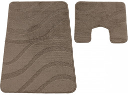 Sada koupelnových předložek s výřezem TÁŇA - symphony - hnědá