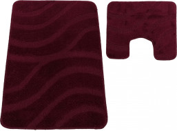 Sada koupelnových předložek s výřezem TÁŇA - symphony - bordó
