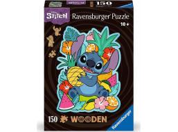 RAVENSBURGER Dřevěné obrysové puzzle Disney: Stitch 150 dílků