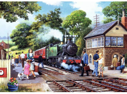 RAVENSBURGER Puzzle Vlaková zastávka na venkově 1000 dílků