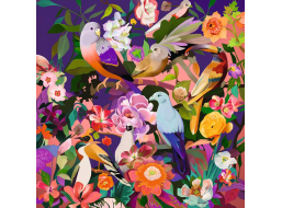 RAVENSBURGER Čtvercové puzzle Art & Soul: Pozorování ptáků 750 dílků