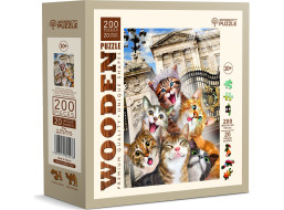 WOODEN CITY Dřevěné puzzle Koťata v Londýně 200 dílků