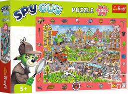 TREFL Puzzle s hledáním obrázků Spy Guy: Město 100 dílků