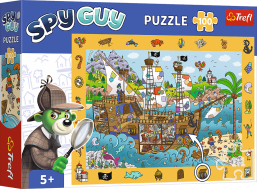 TREFL Puzzle s hledáním obrázků Spy Guy: Pirátská loď 100 dílků
