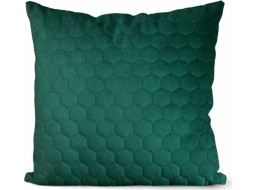 Povlak na polštář VELVET SONIC 45x45 cm - tmavě zelený