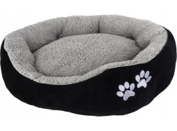 Pelíšek pro psa SNOOZY XL 80 cm - šedý/černý