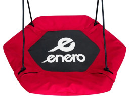 ENERO Šestihranná houpačka Čapí hnízdo Červená (průměr 90 cm)