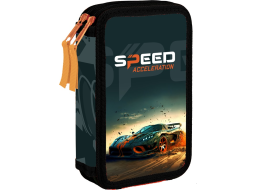 OXYBAG Školní penál dvoupatrový Auto