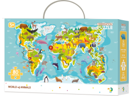 DODO Puzzle s hledáním obrázků Svět zvířat 80 dílků