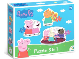DODO Puzzle Prasátko Peppa: Kamarádi 3v1 (2,3,4 dílků)