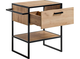 Koupelnová stojící skříňka pod umyvadlo na desku LOFT 60 cm s věšákem na ručník