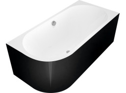 Polysan VIVA R MONOLITH asymetrická vana 180x75x60cm, bílá/černá 72129MB