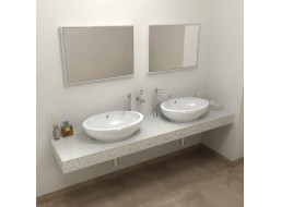 Sapho TAILOR rockstone deska 200x50 cm, provedení límce L TR200L