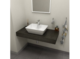 Sapho TAILOR rockstone deska 80x50 cm, provedení límce R TR080R