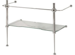 Kerasan WALDORF konstrukce pro umyvadlo 80cm se skleněnou poličkou, chrom 9197K1
