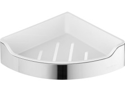 Aqualine SAMBA rohová police do sprchy, 218x63x218mm, nerez lesk SB109