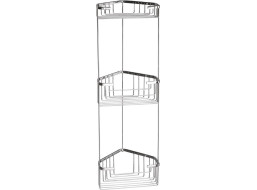 Gedy SMART třípatrová rohová police 200x590x150 mm, chrom 2484