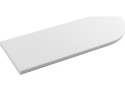 Sapho ABELINE rohová police rockstone 300x100mm, excentrická, bílá mat AE300-0101
