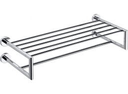 Sapho X-ROUND polička na ručníky dvojitá s hrazdou 600x160x225mm, chrom XR416