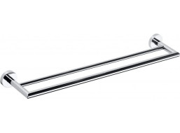 Sapho X-ROUND dvojitý držák ručníků 600x121mm, chrom XR401