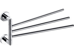 Sapho X-ROUND trojitý držák ručníků otočný 380mm, chrom XR407