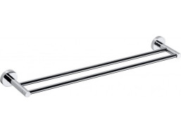 Sapho X-ROUND E dvojitý držák ručníků 600x110mm, chrom XR423