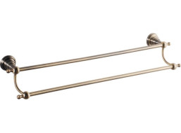Sapho DIAMOND dvojitý držák ručníků 600x130mm, bronz 1318-11