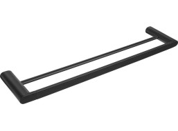 Sapho FLORI dvojitý držák ručníků 600x127mm, černá mat RF011/15
