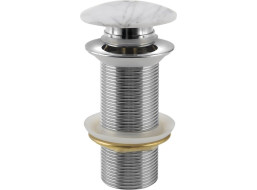 Sapho BLOK umyvadlová výpust 5/4“, click-clack, zátka bílá carrara, mat 2401-941