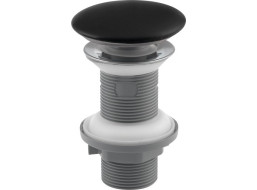 Isvea Umyvadlová výpust 5/4“, click-clack, keramická zátka, tl. 20-70 mm, černá mat 38TP0163I