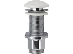 Sapho BLOK umyvadlová výpust 5/4“, click-clack, zátka leštěný bílý mramor 2401-921