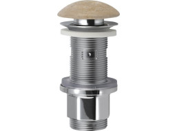 Sapho BLOK umyvadlová výpust 5/4“, click-clack, zátka leštěný béžový travertin 2401-901
