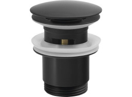 Sapho Umyvadlová výpust 5/4“, click-clack, velká zátka, tl.30-45mm, černá mat CV1007B