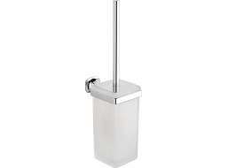 METAFORM AIDA WC štětka závěsná, mléčné sklo, chrom AI008