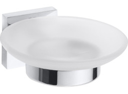 Sapho X-SQUARE mýdlenka, mléčné sklo, chrom XQ802