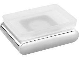 Sapho FLORI mýdlenka, mléčné sklo, chrom RF002