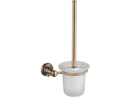 Sapho DIAMOND WC štětka závěsná, mléčné sklo, bronz 1318-08
