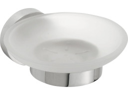 Sapho X-ROUND mýdlenka, mléčné sklo, chrom XR803
