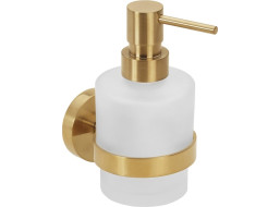 Sapho X-ROUND GOLD dávkovač mýdla 200ml, mléčné sklo, zlato mat XR103GB