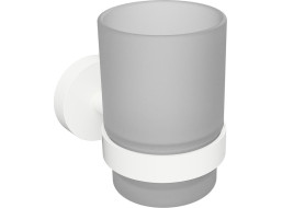 Sapho X-ROUND WHITE sklenka, mléčné sklo, bílá mat XR903W