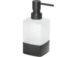 Gedy LOUNGE dávkovač mýdla na postavení, 280 ml, mléčné sklo, černá mat 545514