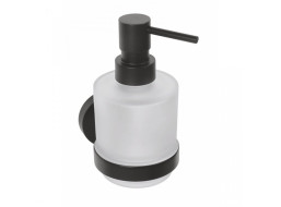 Sapho X-ROUND BLACK dávkovač mýdla 200ml, mléčné sklo, černá mat XR103B
