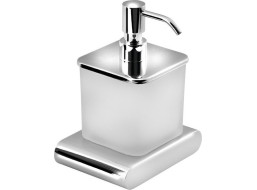 Sapho FLORI dávkovač mýdla, 300 ml, mléčné sklo, chrom RF019