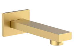 Sapho Nástěnná výtoková hubice, hranatá, 160mm, zlato mat BO419