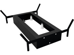 Polysan REDUTA konstrukce pro vanu 150x75cm, černá mat 72830B